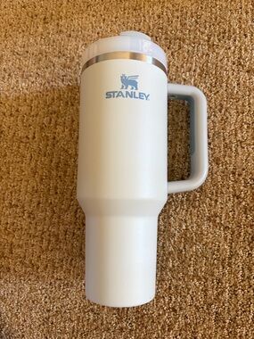 Stanley Cream Travel Tumbler with Handle